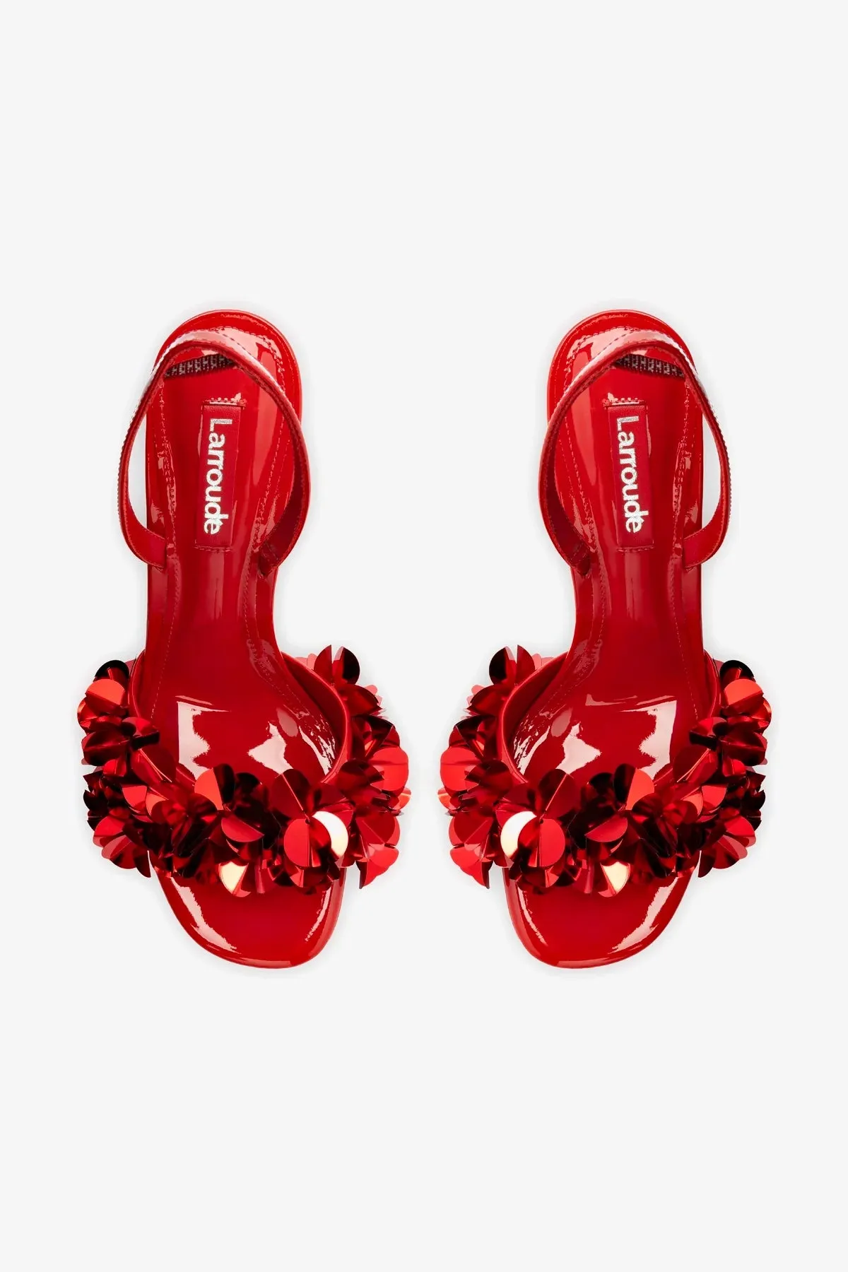 Morgan Sandal In Scarlet Patent Leather