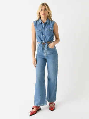 MOTHER  Women's The Sleeveless Knotted Exes Top Size S