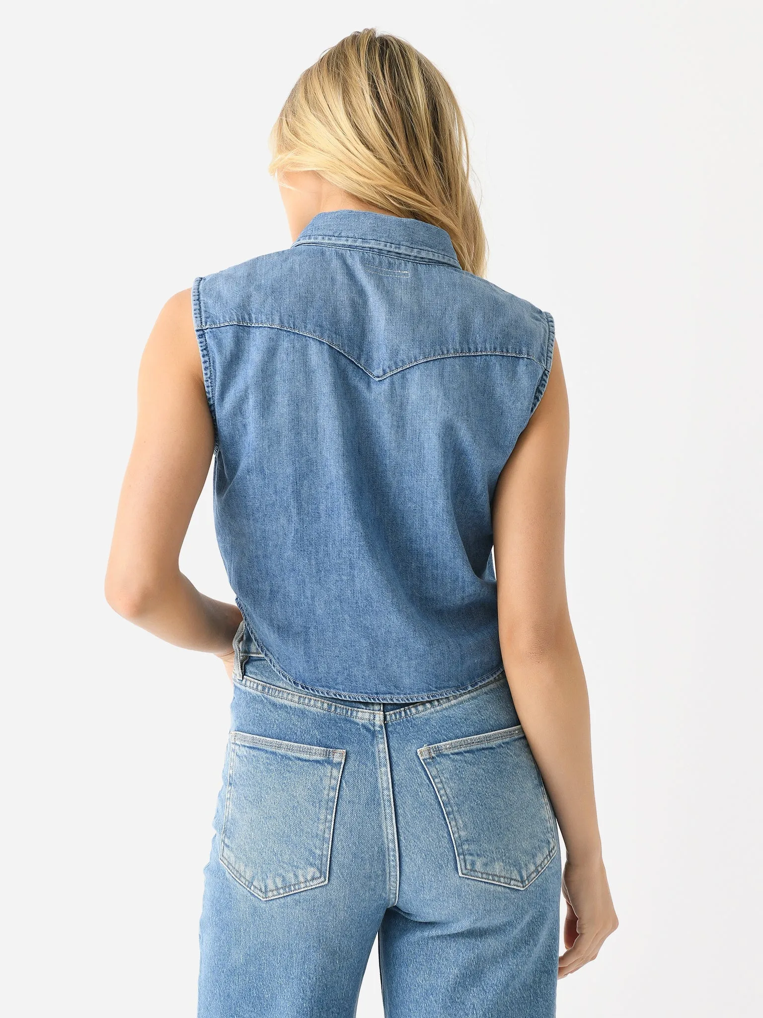 MOTHER  Women's The Sleeveless Knotted Exes Top Size S