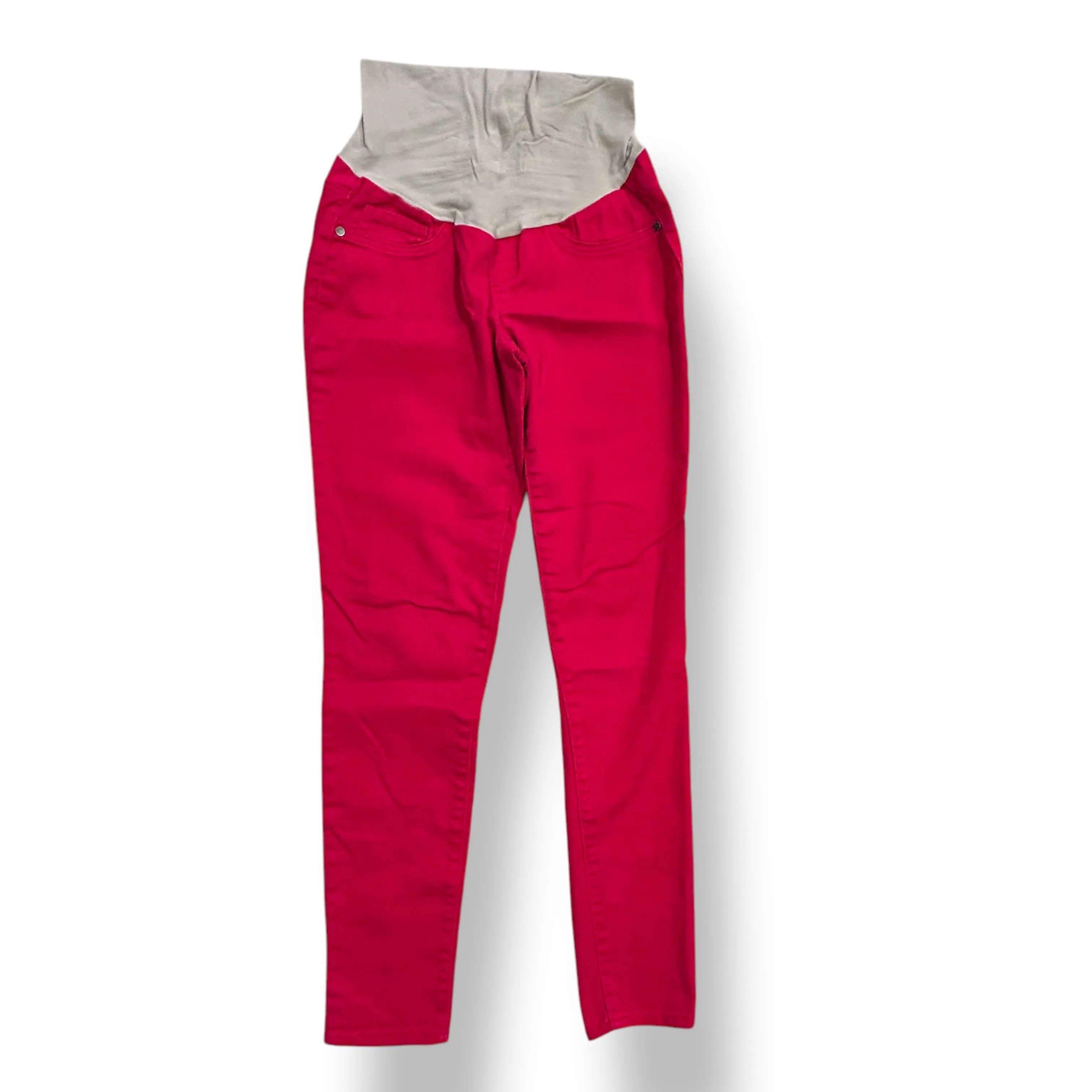 Motherhood Size 2 Red Full Panel Maternity Pants