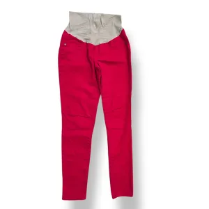 Motherhood Size 2 Red Full Panel Maternity Pants