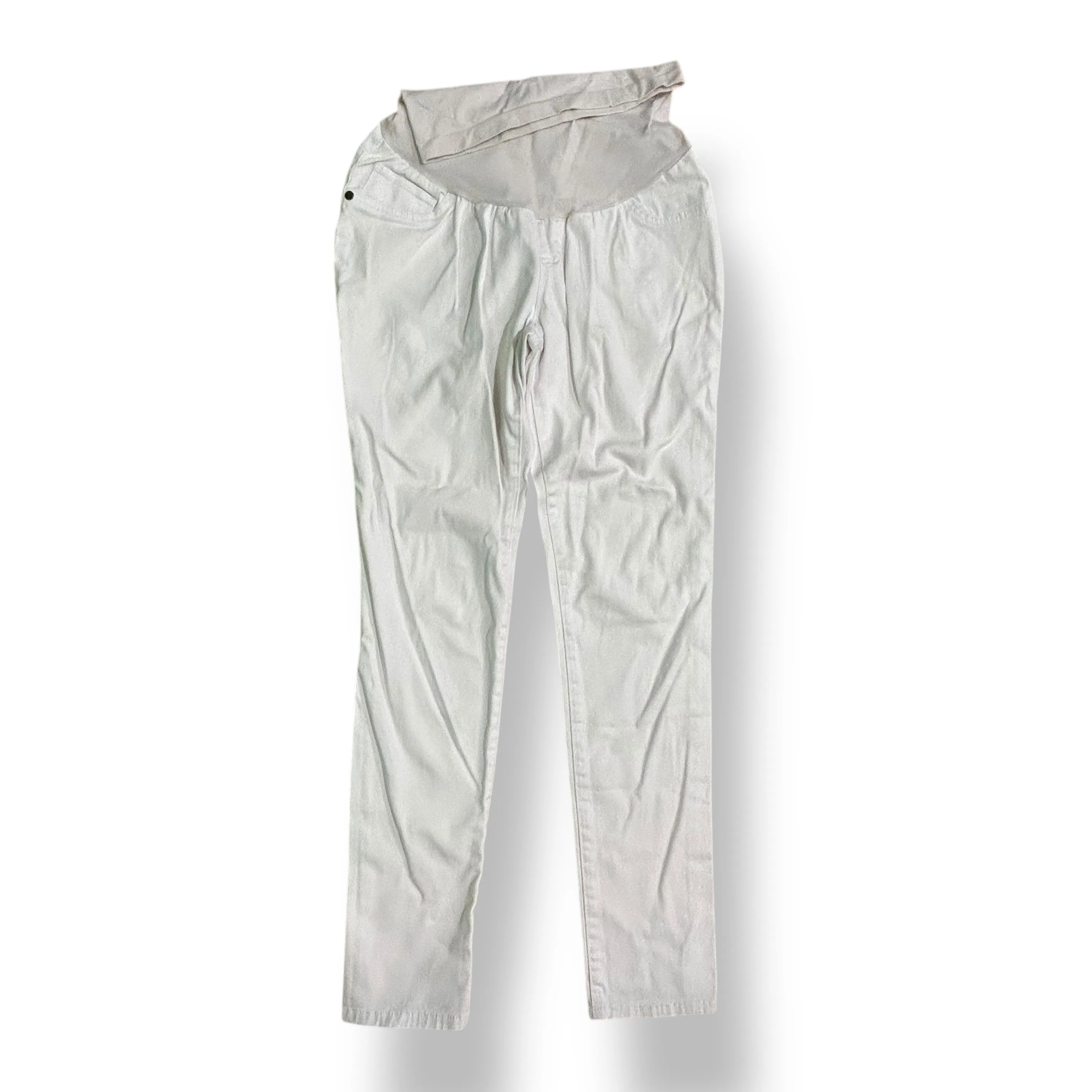 Motherhood Size M White Full Panel Skinny Fit Maternity Jeans