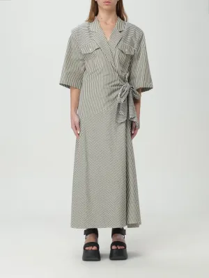 MSGM Green Striped Shirt Dress Size IT44/US10 NWT