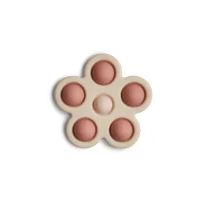 Mushie Flower Press Toy - Rose/Blush/Shifting Sand
