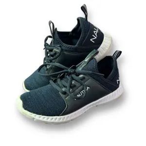 Nautica Youth Boy Size 1 Navy No-Tie Tennis Shoes