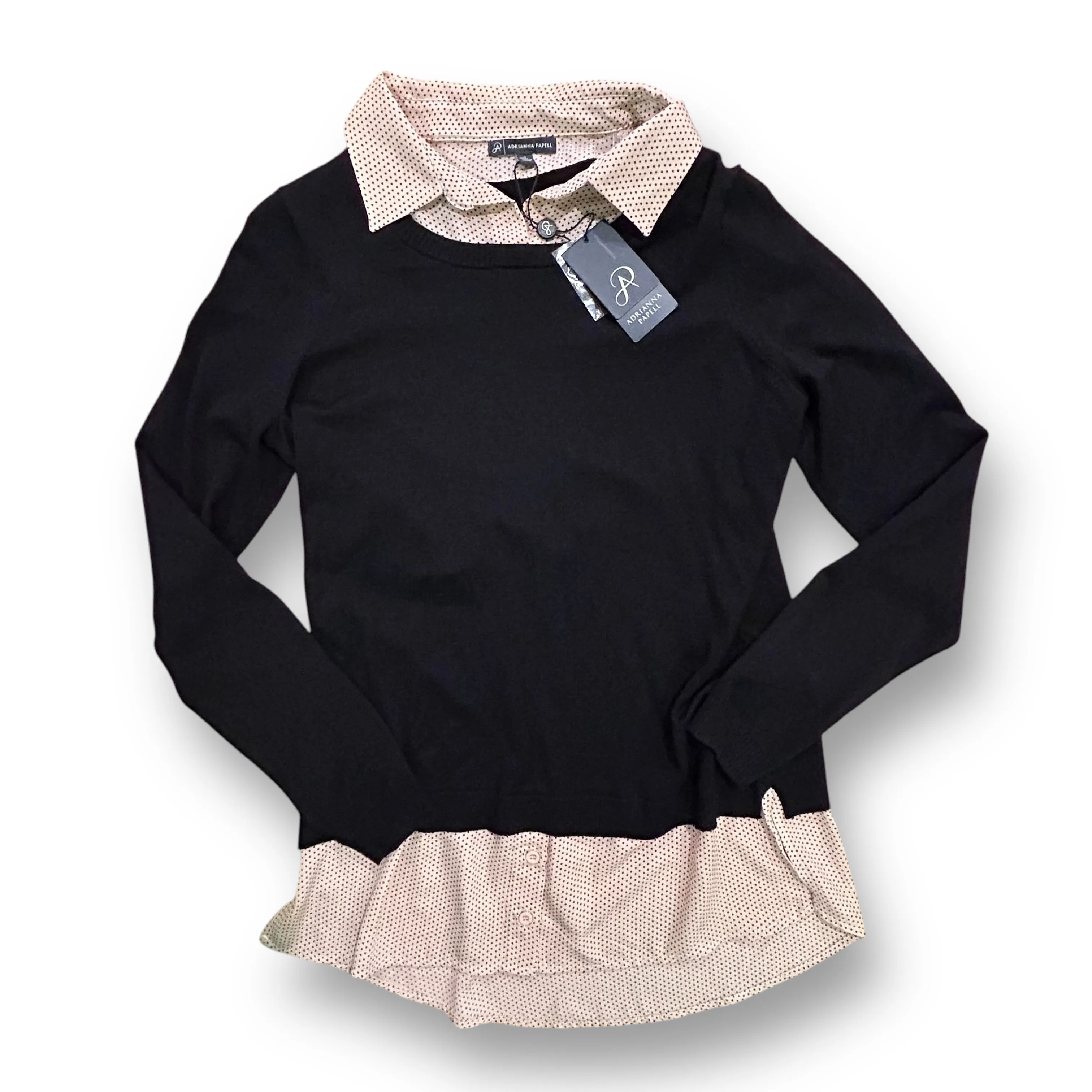 NEW! Adrianna Papell Woman's Size Small Black Sweater