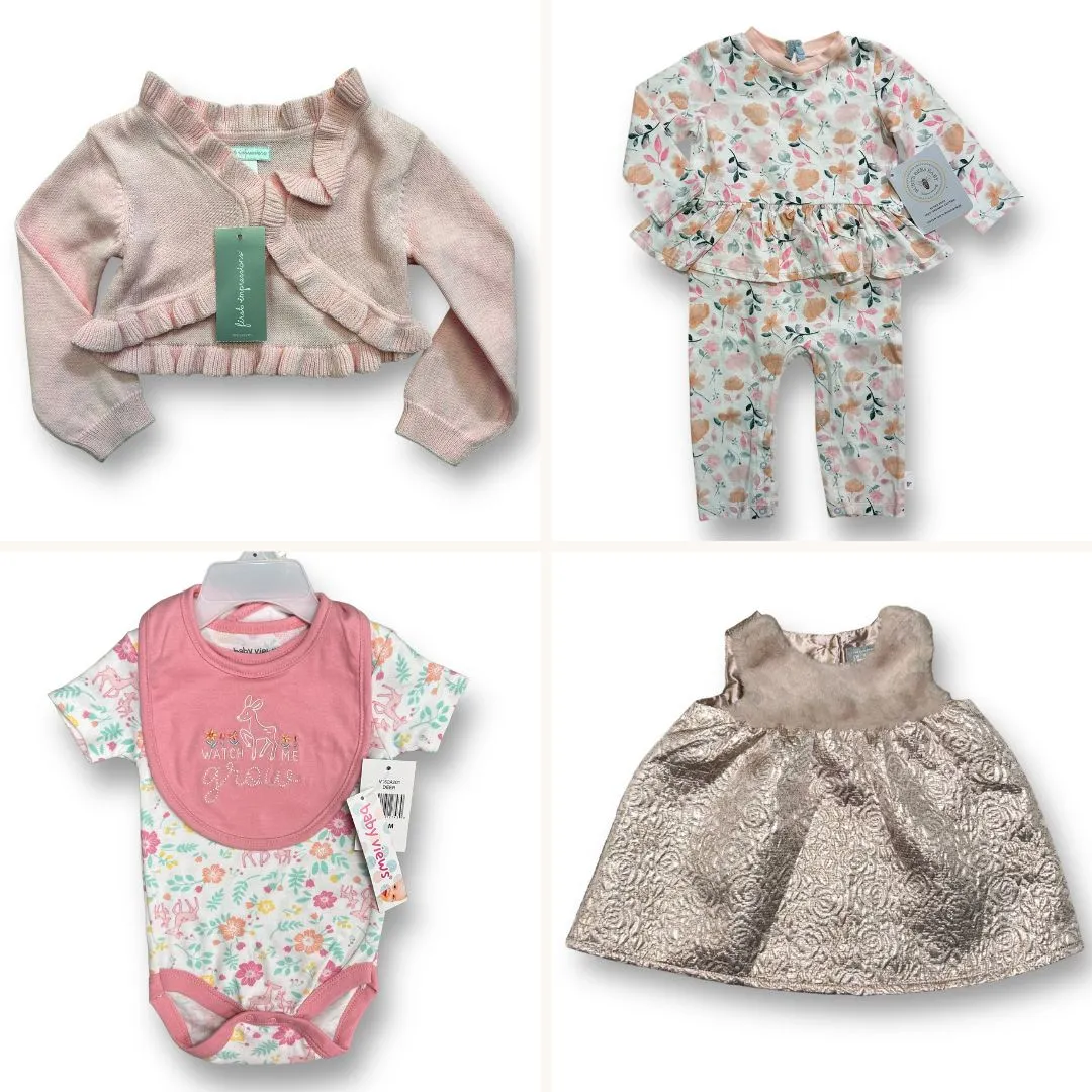 NEW! Baby Girl Size 3-6 Months Pink Collection of Spring and Summer Clothing