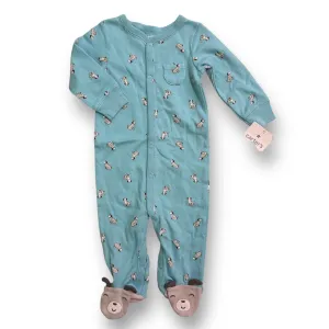 NEW! Boys Carter's Size 9 Months Light Blue Snap-Up Puppy One-Piece