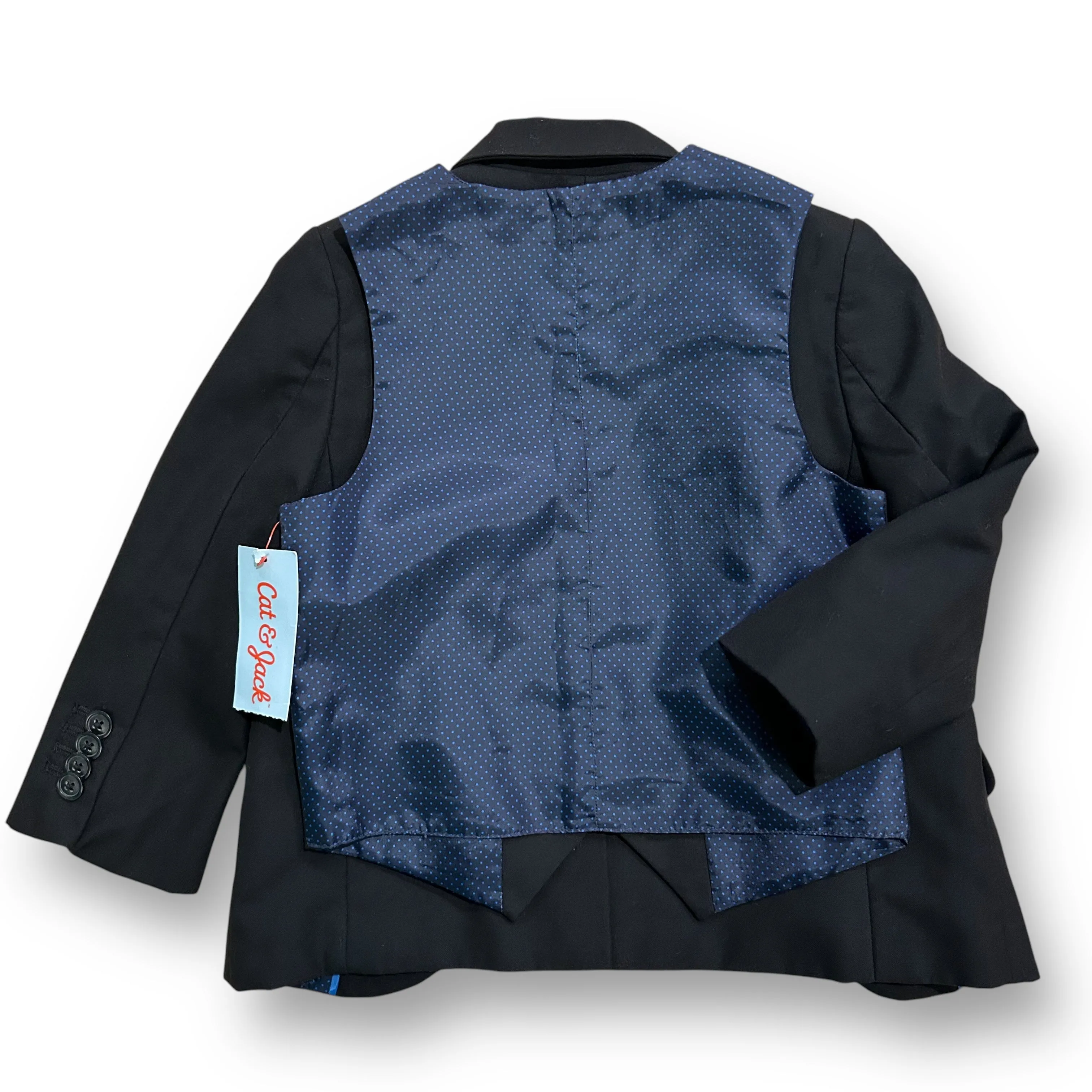 NEW! Boys Cat & Jack Size 3T Black Blazer & Vest Combo