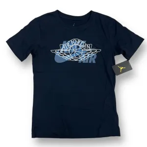NEW! Boys Nike Air Jordan Size 12/13 YLG Navy Short Sleeve Shirt