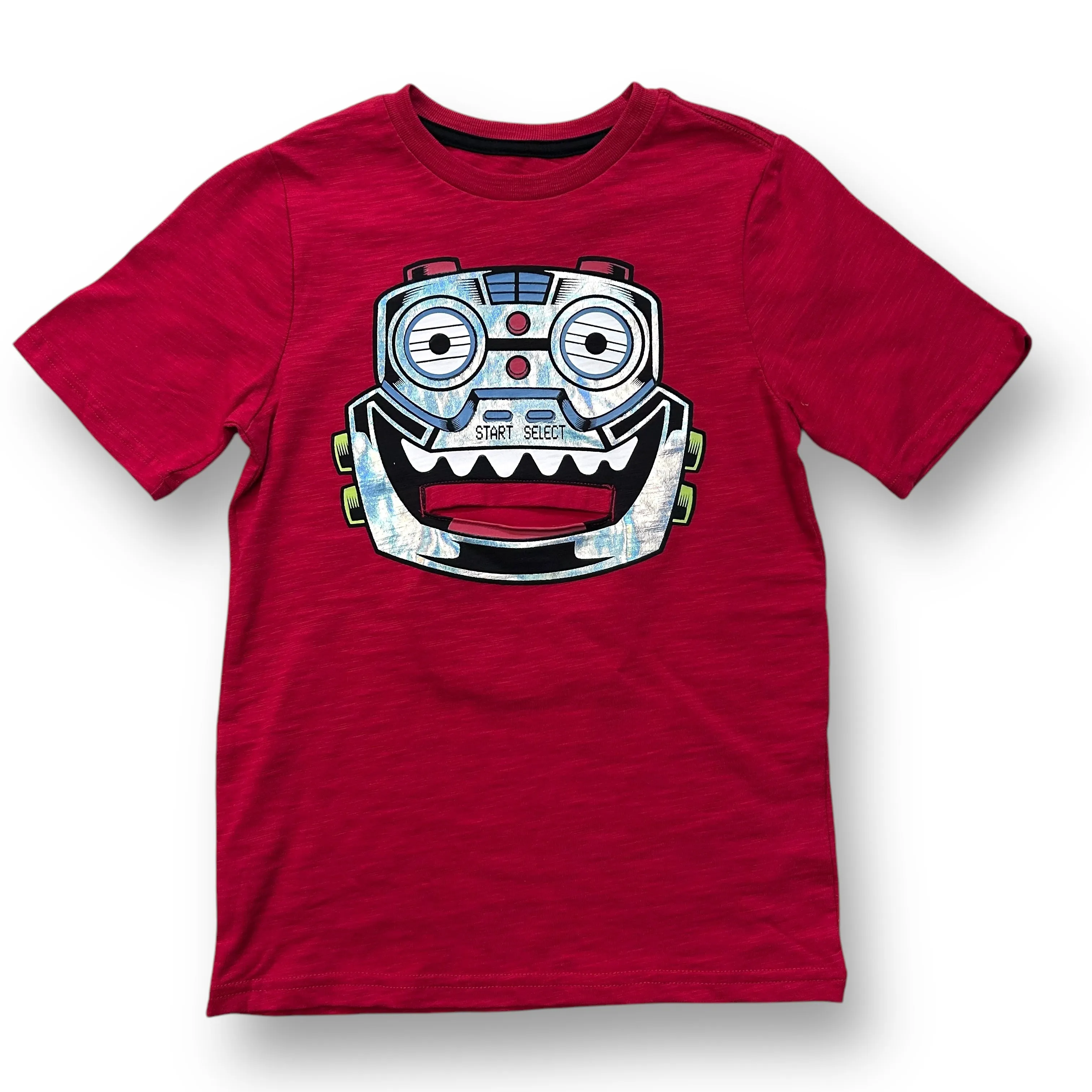 NEW! Boys Size 10 Red 3D Robot Short Sleeve T-Shirt