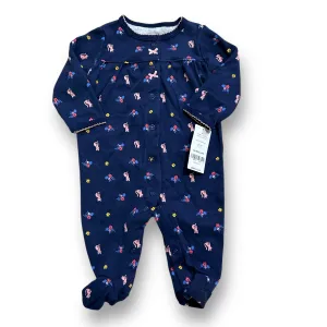 NEW! Carter's Baby Girl Size 3 Months Navy Snap Up Footie One-Piece