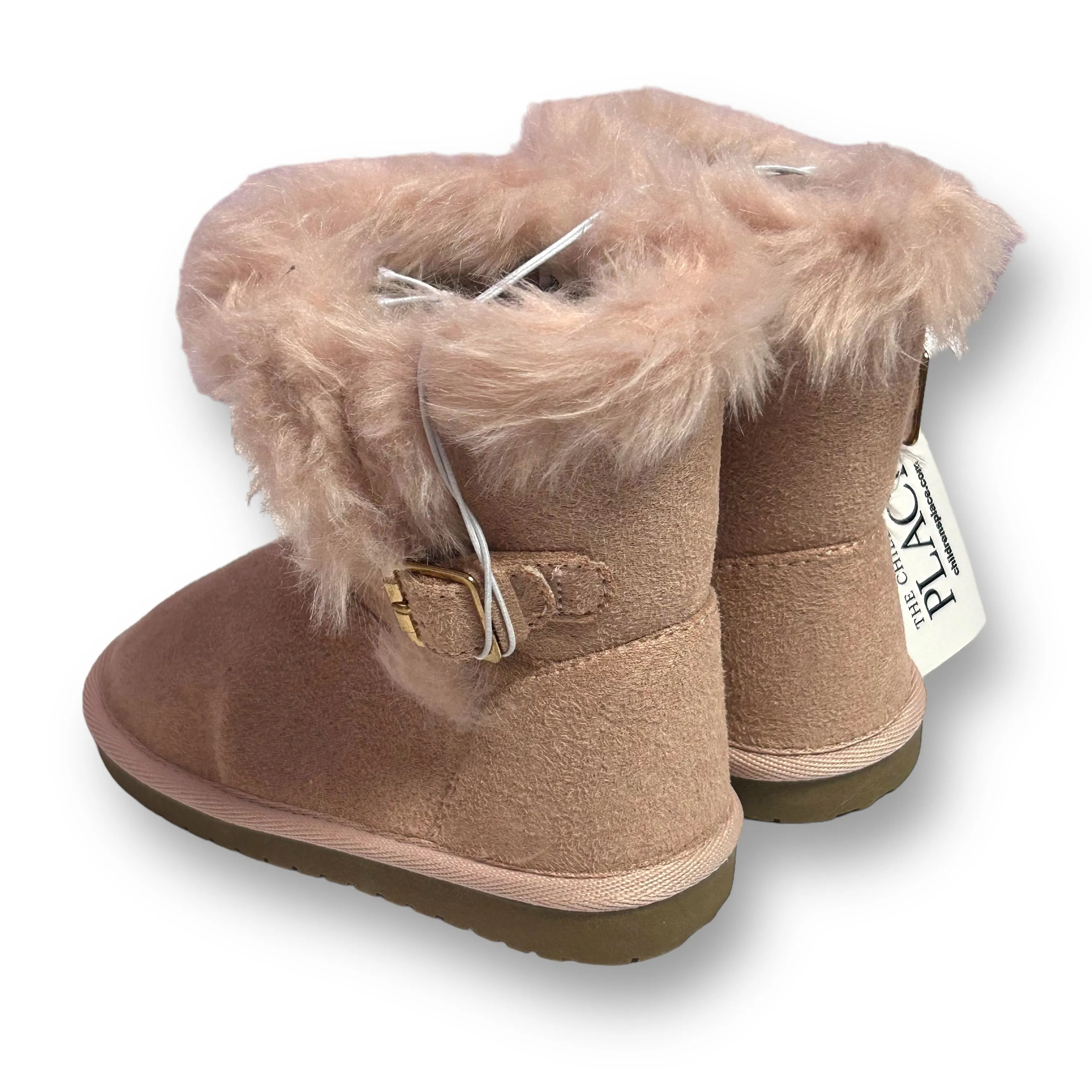 NEW! Children's Place Toddler Girl Size 8 Pink Furry Winter Boots