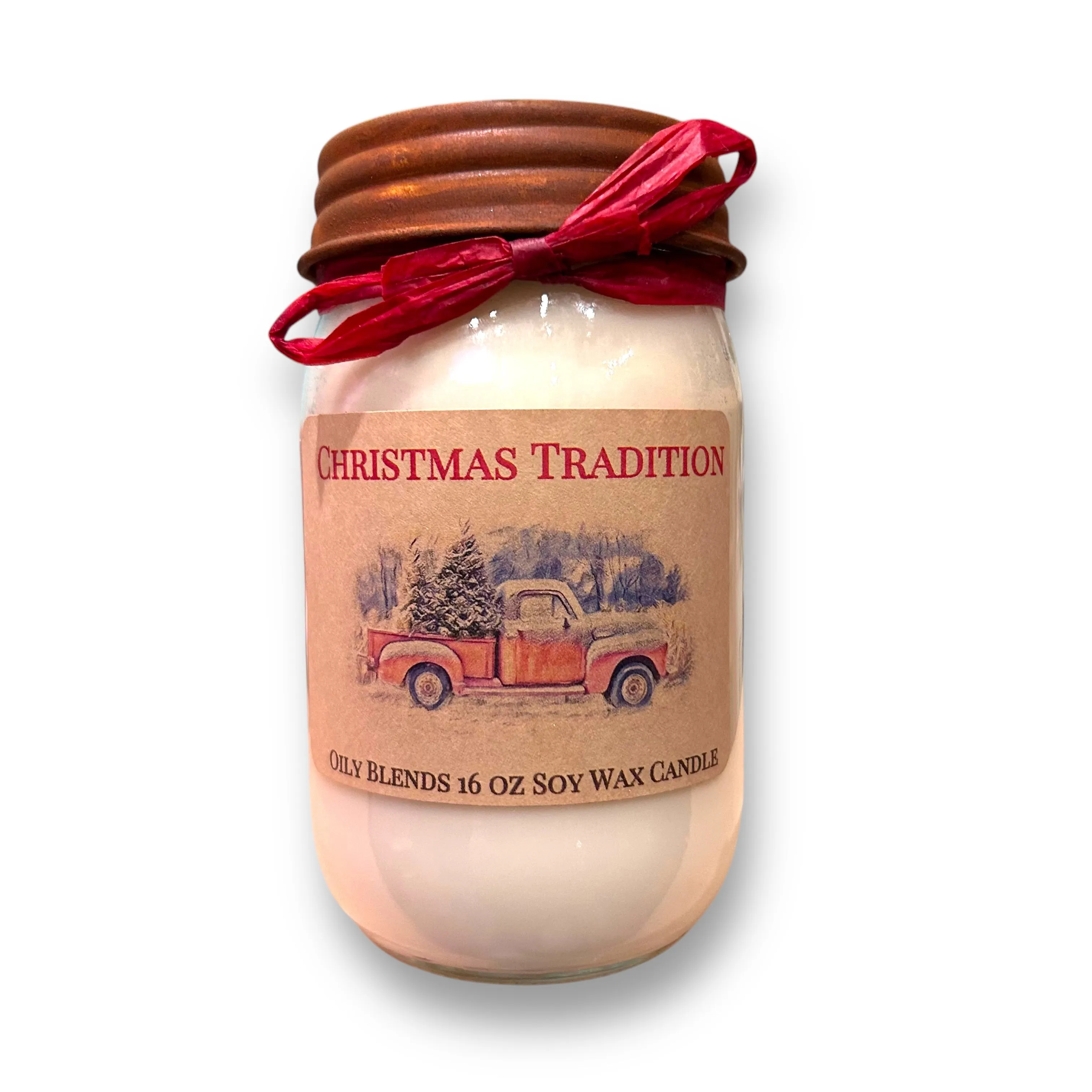 NEW! Christmas Tradition Soy Wax Candle: 100-Hour Burn Time