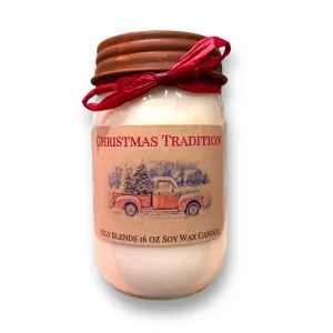 NEW! Christmas Tradition Soy Wax Candle: 100-Hour Burn Time