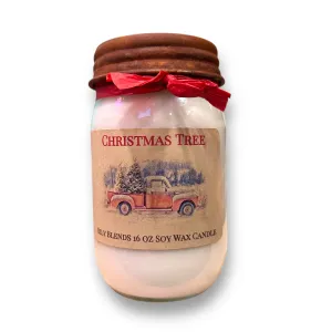 NEW! Christmas Tree Scent Soy Wax Candle: 100-Hour Burn Time