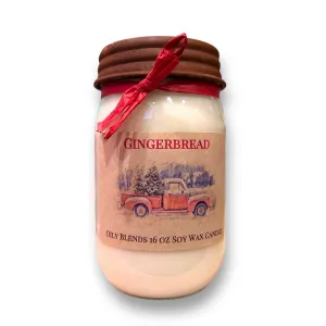NEW! Gingerbread Holiday Soy Wax Candle: 100-Hour Burn Time