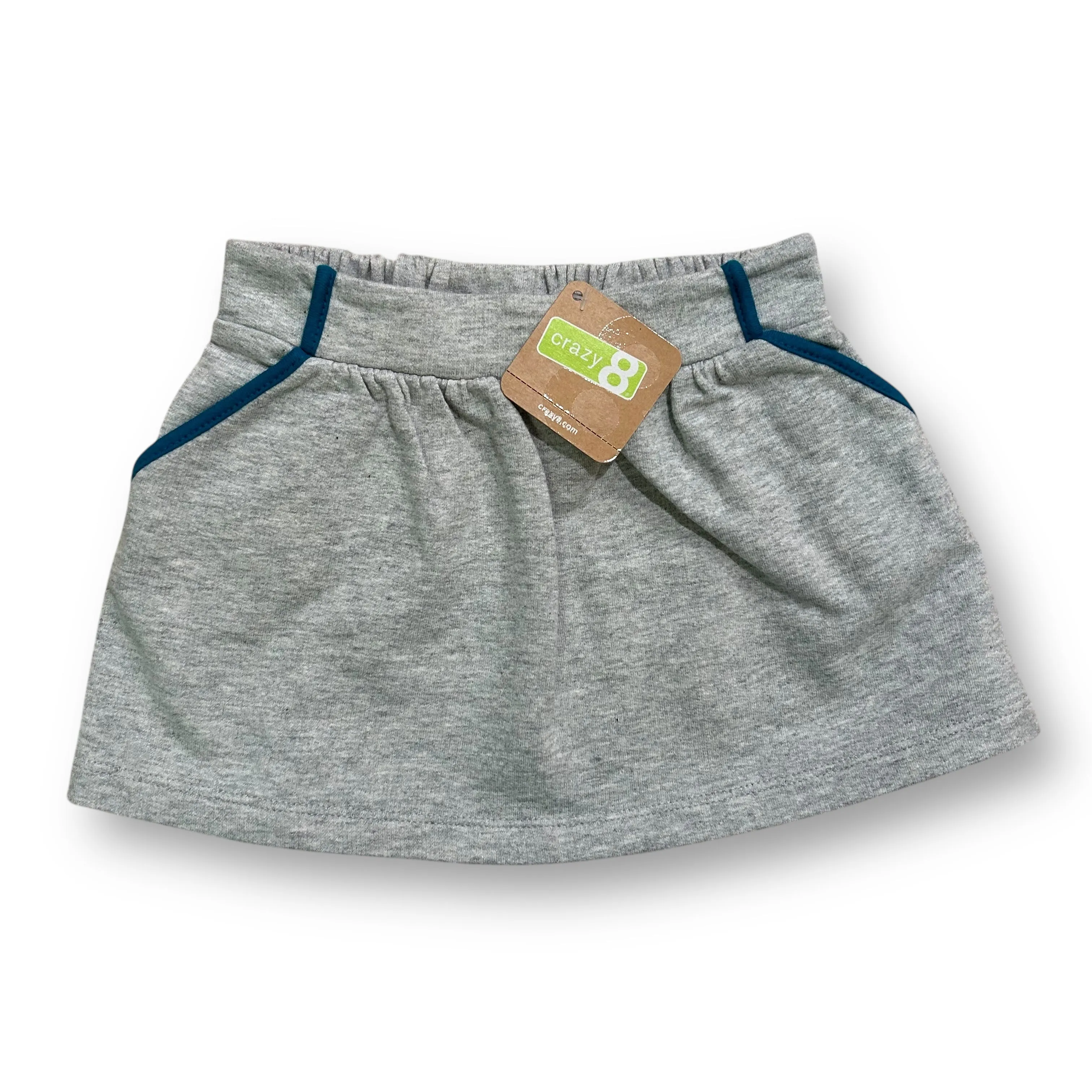 NEW! Girls Crazy 8 Size 12-18 Months Comfy Gray Skirt