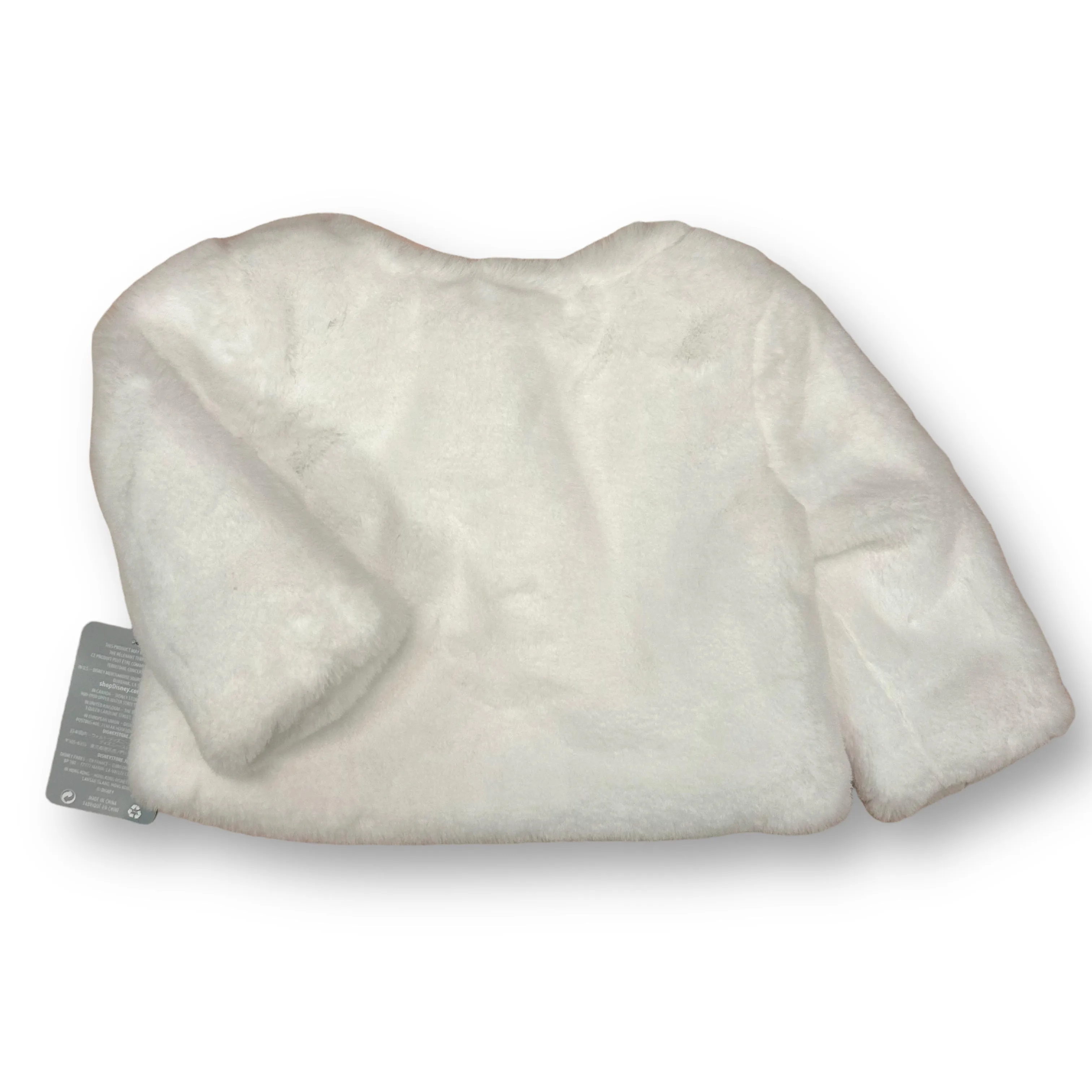 NEW! Girls Disney Baby Size 6-12 Months White Minnie Mouse Faux Fur Jacket