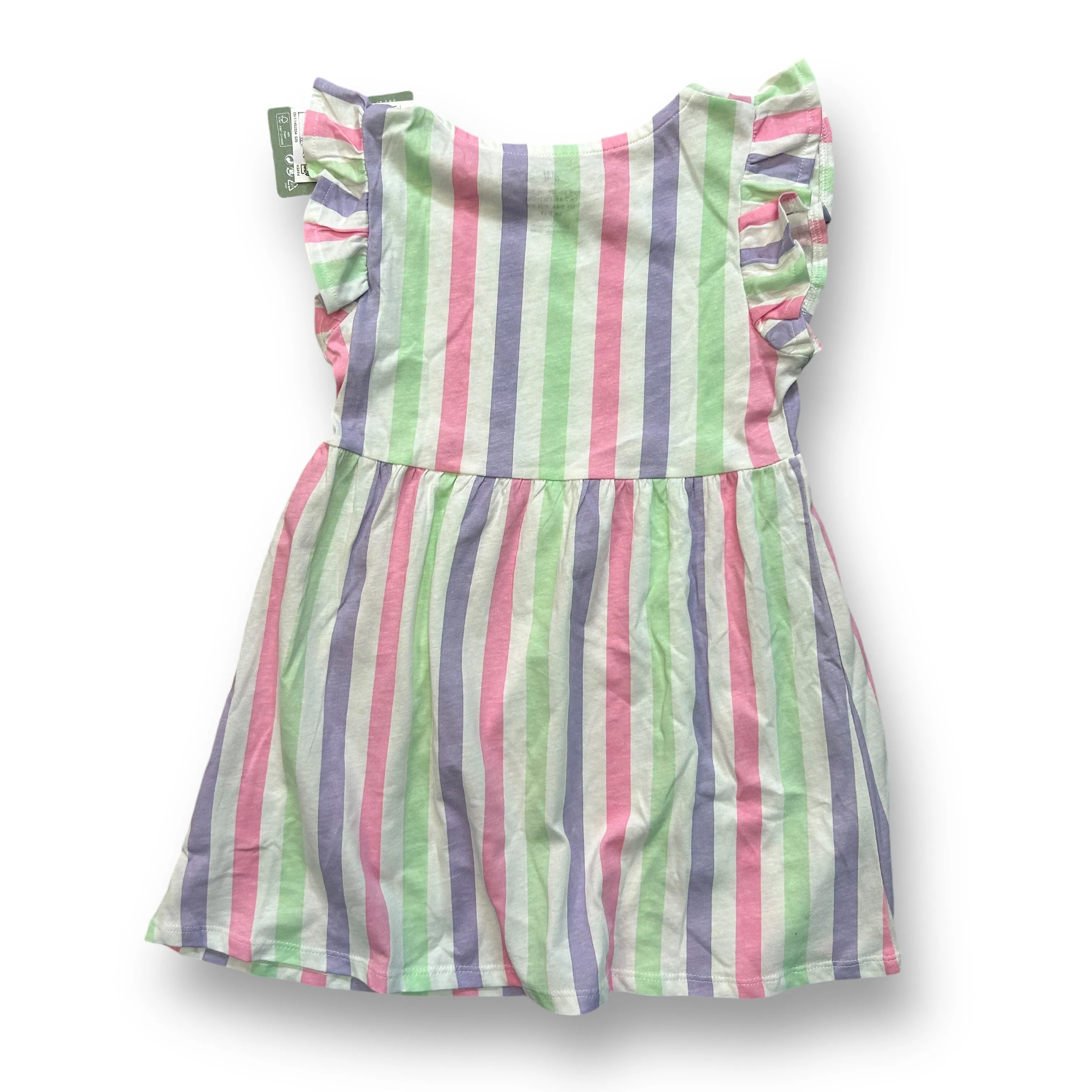 NEW! Girls H&M Size 3/4T Pastel Striped Cotton Blend Dress