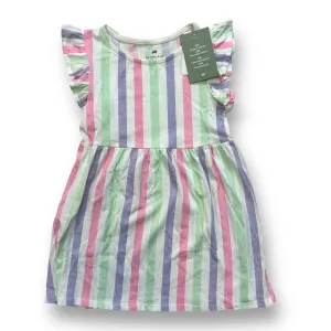 NEW! Girls H&M Size 3/4T Pastel Striped Cotton Blend Dress