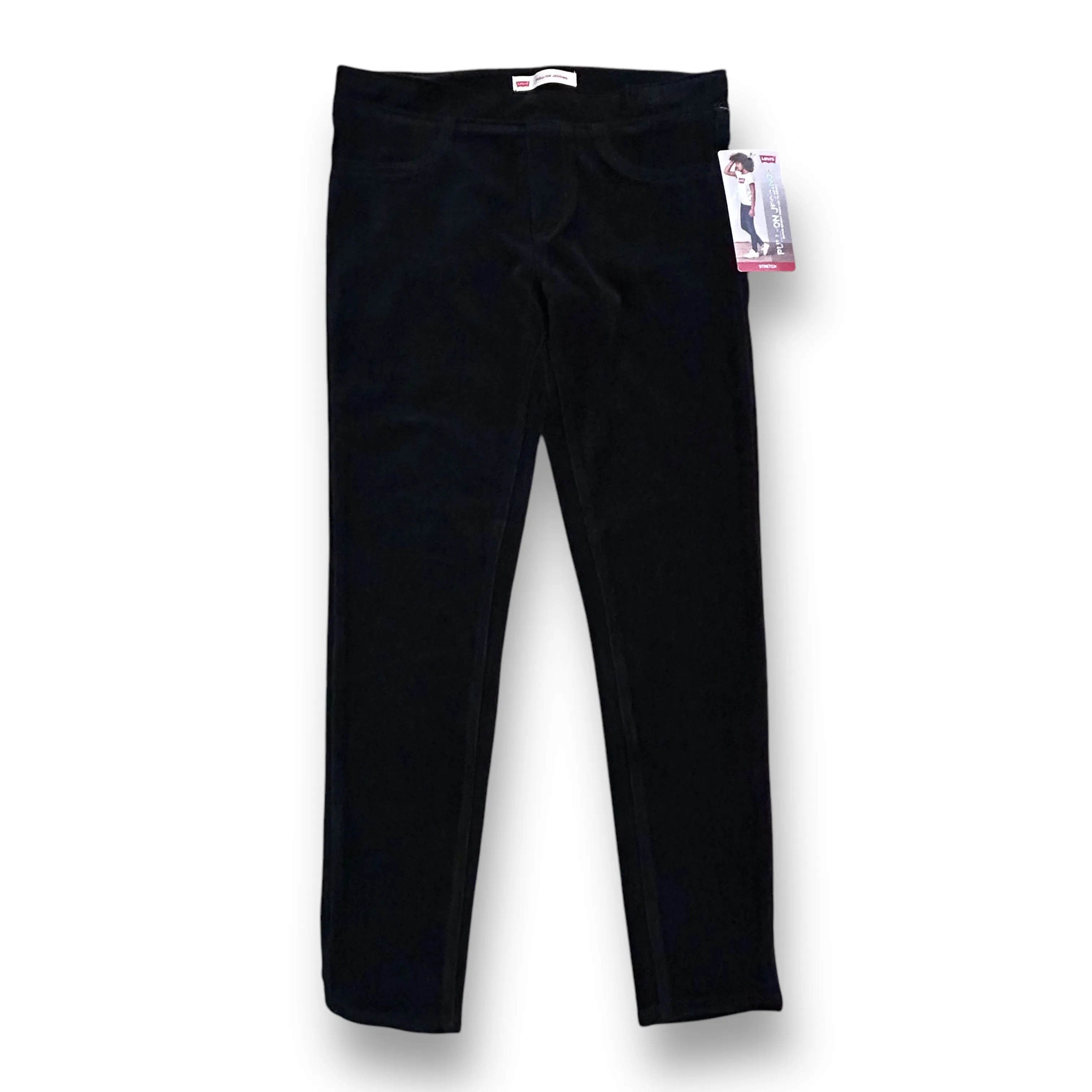 NEW! Girls Levi's Size 14 Black Ribbed Soft Stretch Skinny Jeggings