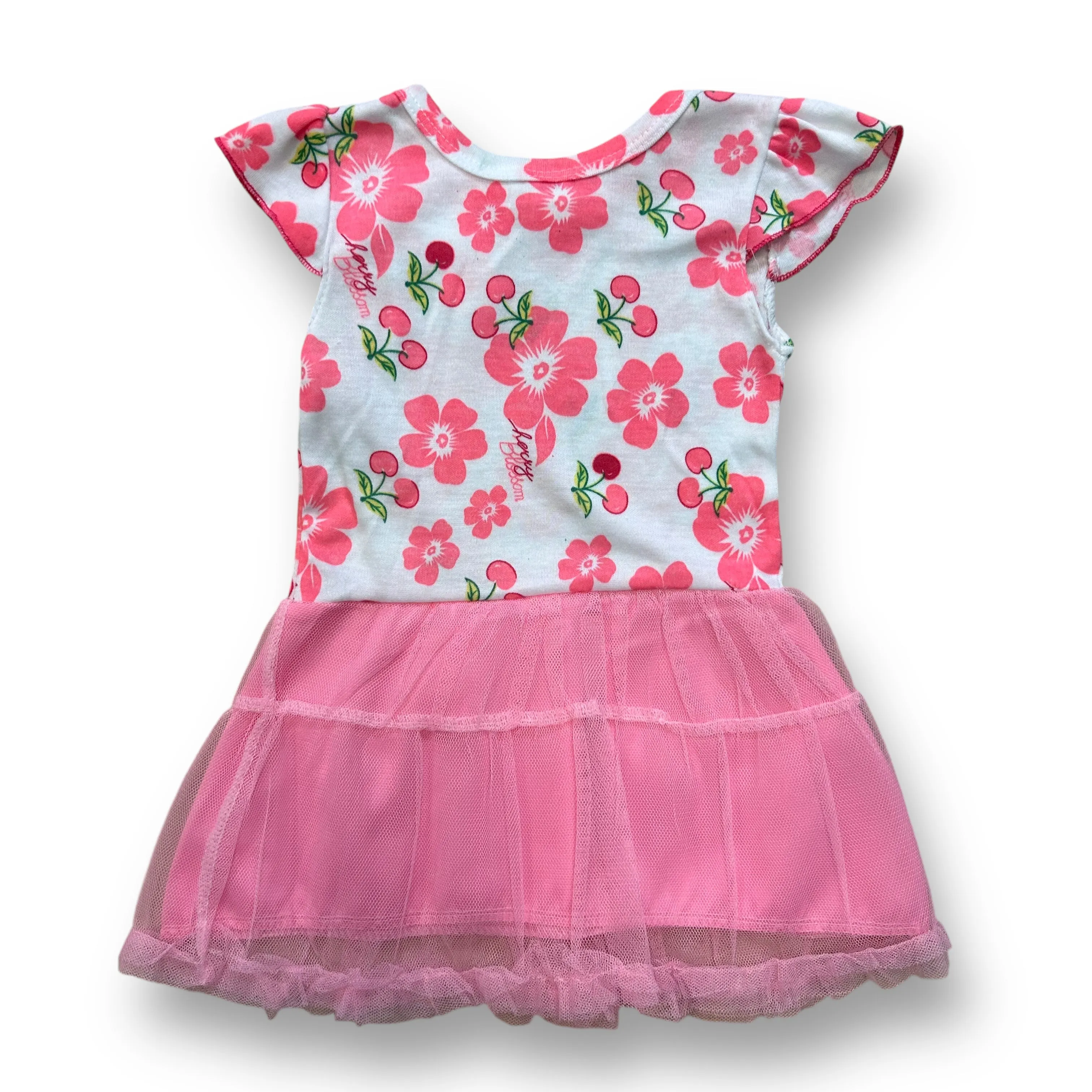 NEW! Girls Little Milo Size 3T/4T Pink & White Floral Print Tulle Bottom Dress