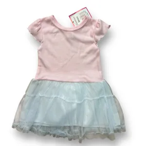 NEW! Girls Little Milo Size 3T/4T Pink & White Short Sleeve Tulle Dress