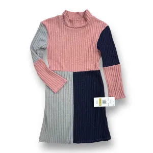 NEW! Girls Rare Editions Size 14 Pink & Gray Soft Ribbed Sweater Dress