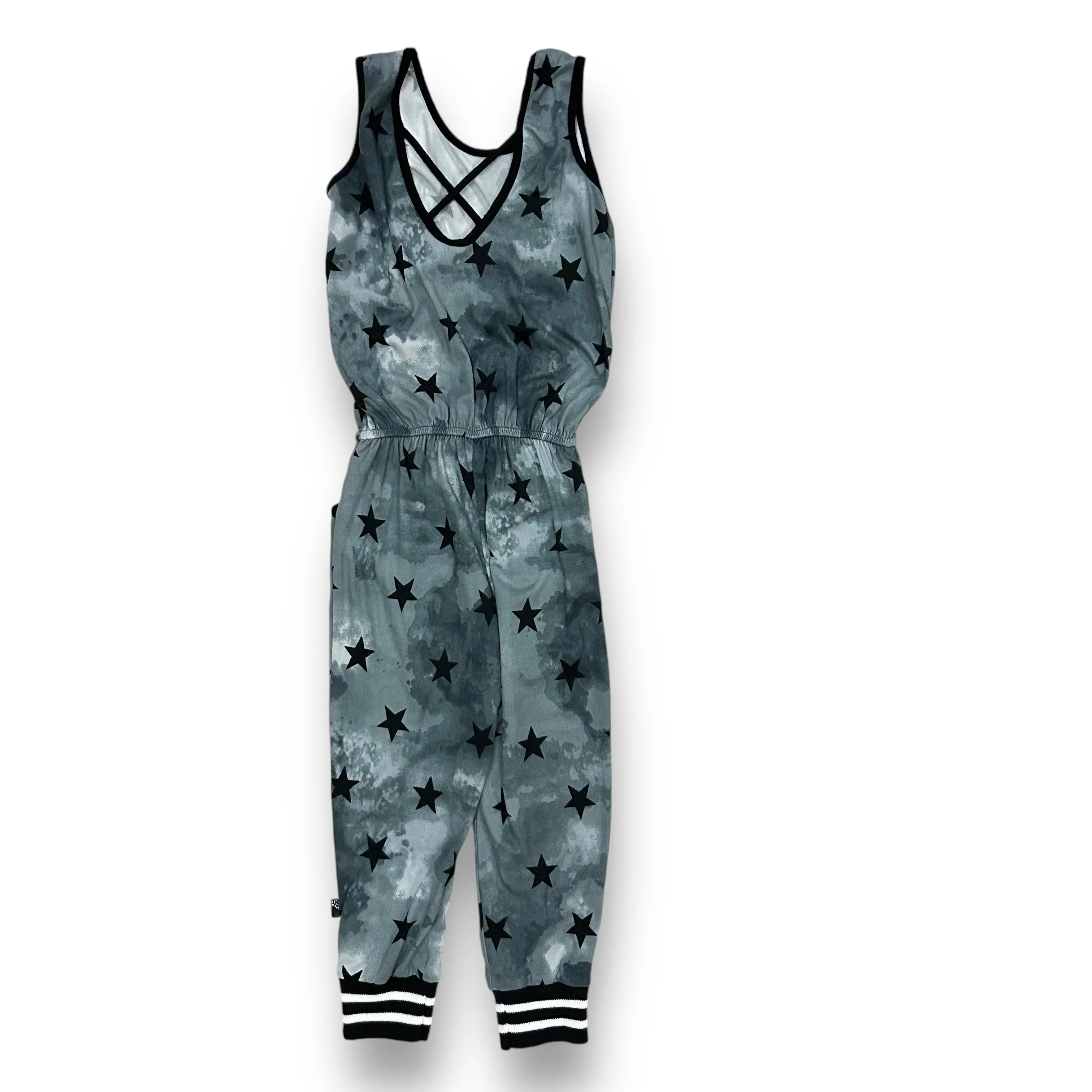 NEW! Girls Size 5 Pixie Lane Star Print Soft Knit Jumpsuit with Pockets