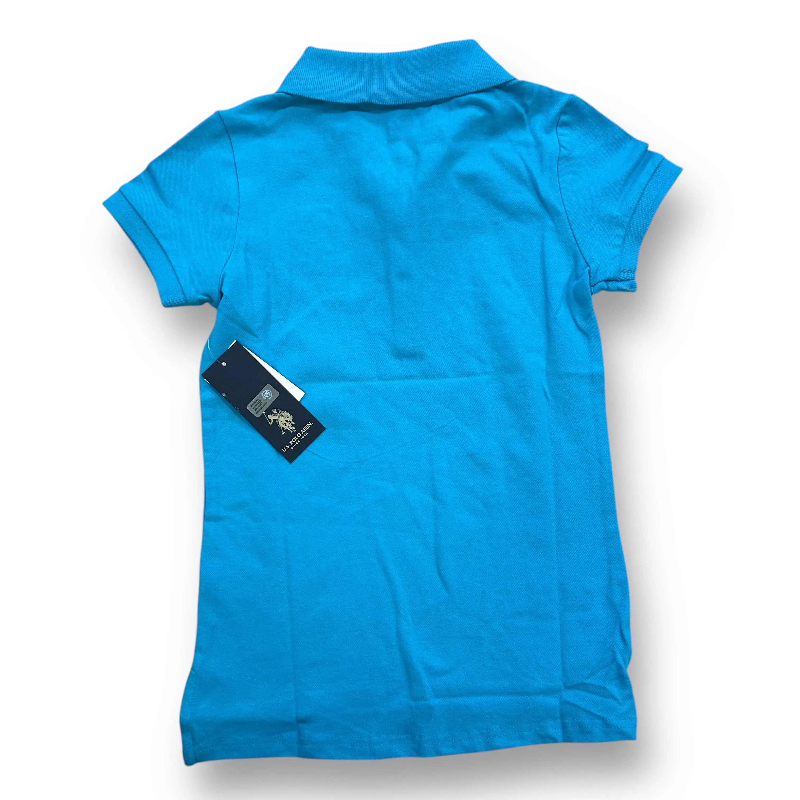 NEW! Girls US Polo Size 8/10 Teal Embroidered Logo Polo Shirt