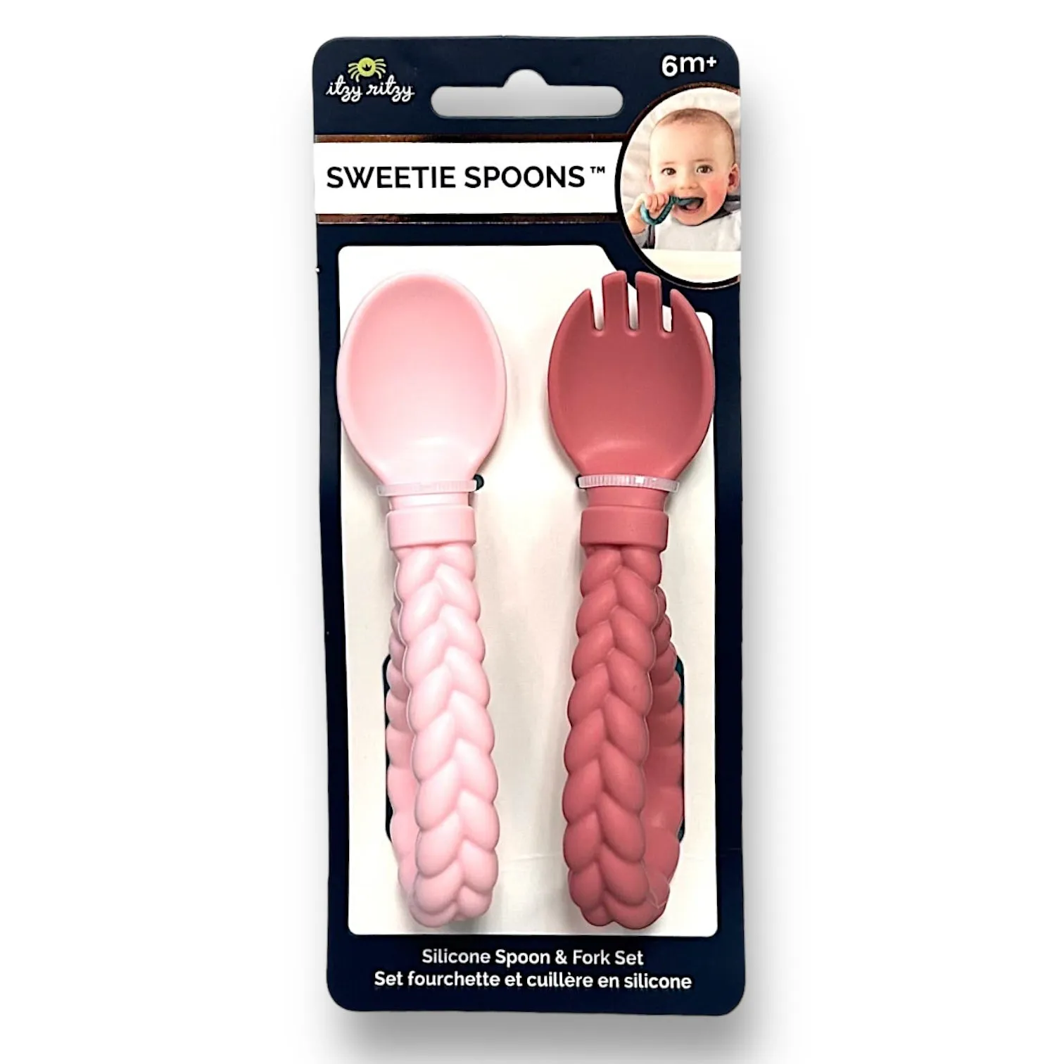 NEW! Itzy Ritzy 4-Pack BPA Free Baby Spoon, Fork, Teethers, and Rattle