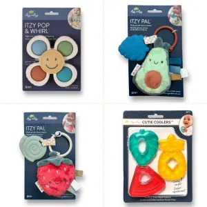NEW! Itzy Ritzy Collection of 4 Baby Teethers and Sensory Toys