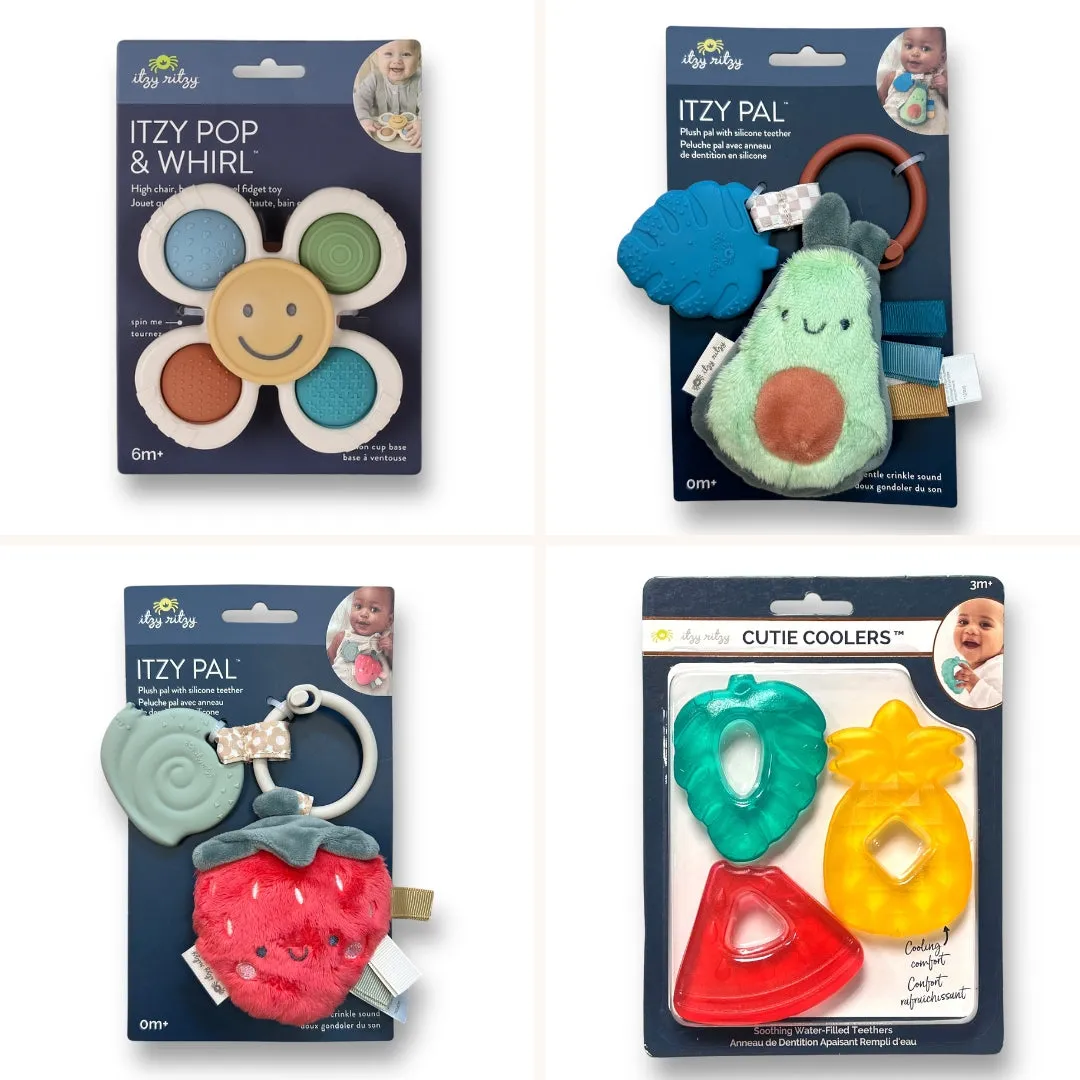 NEW! Itzy Ritzy Collection of 4 Baby Teethers and Sensory Toys