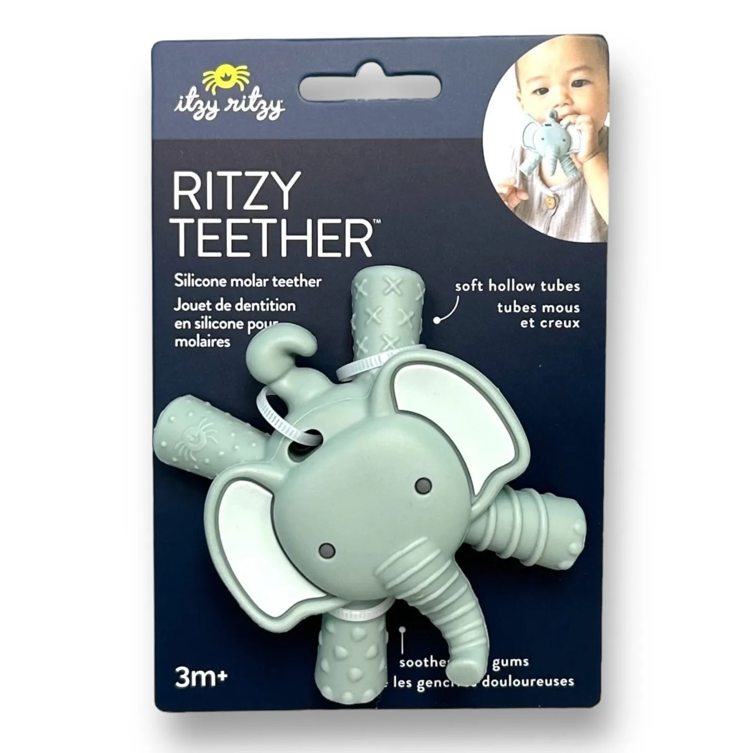 NEW! Itzy Ritzy Emmerson the Elephant Silicone BPA Free Baby Teether