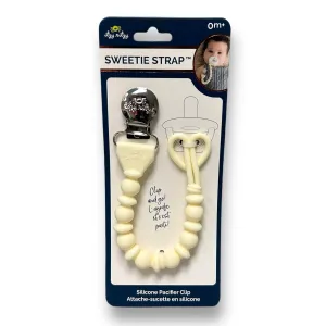 NEW! Itzy Ritzy Sweetie Strap Buttercream Braided Silicone Pacifier Clip