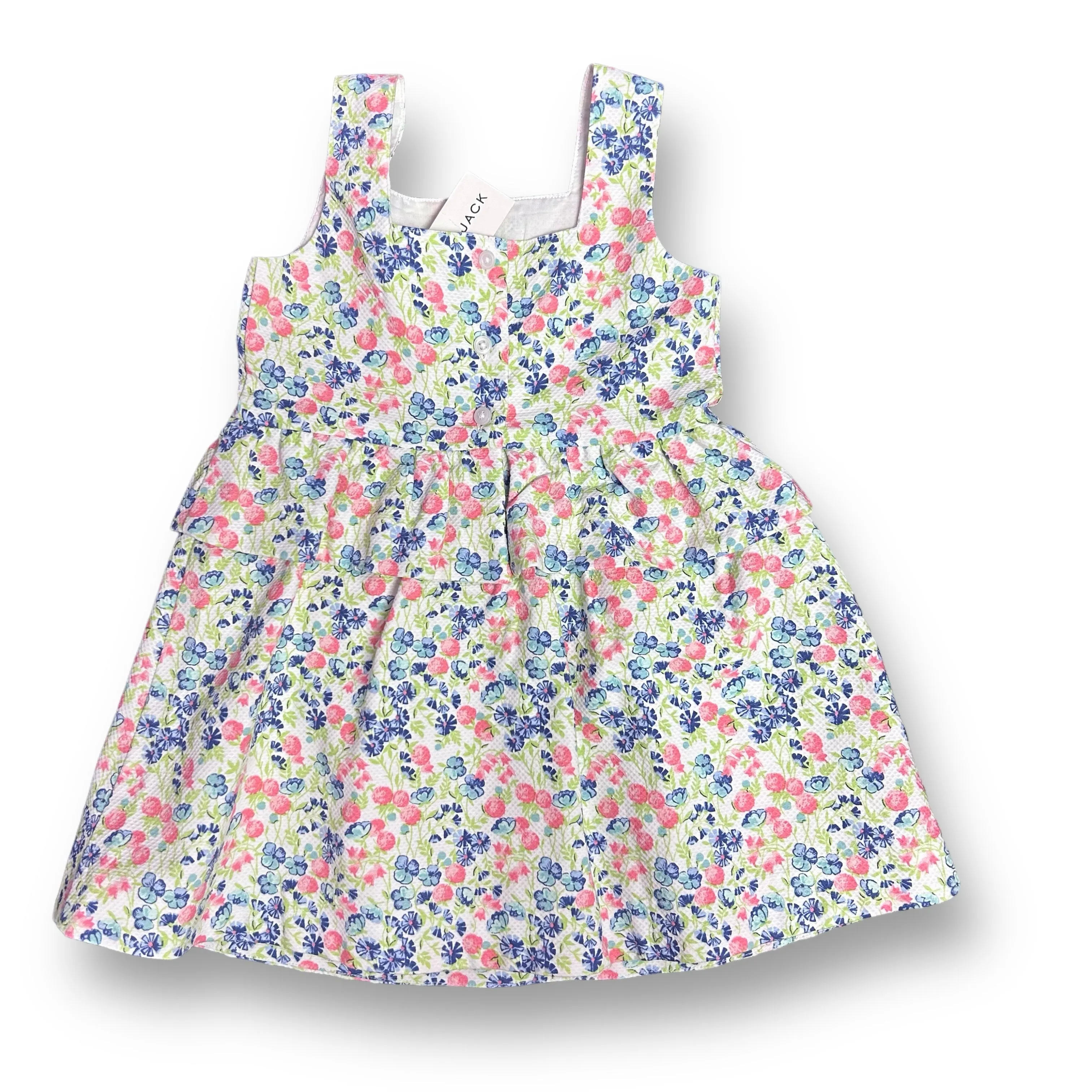 NEW! Janie and Jack Girls Size 2T Floral Ruffle Empire Waist Fancy Dress
