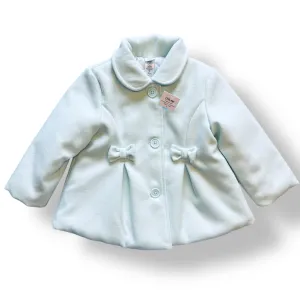 NEW! Little Me Toddler Girls Size 2T Pea Coat Midweight Pleated with Bows