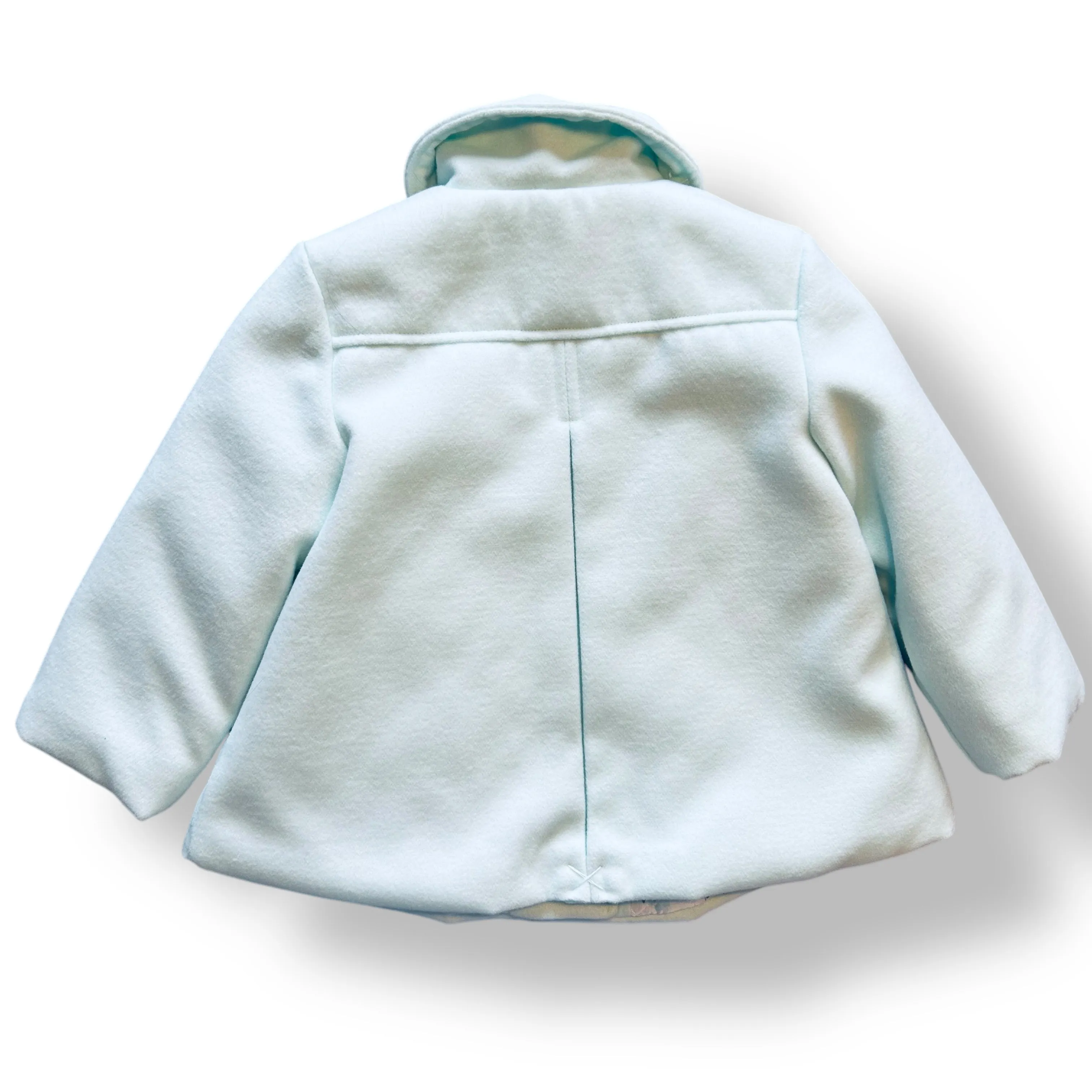 NEW! Little Me Toddler Girls Size 2T Pea Coat Midweight Pleated with Bows