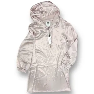 NEW! Milly Minis Youth Girl Size 14 Boutique Hammered Satin Hoodie Dress