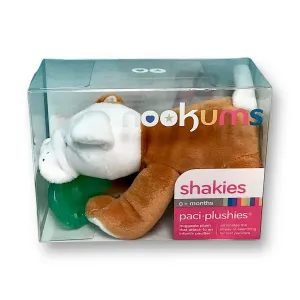 NEW! Nookums Paci-Plushies Buddies "Barkley Bulldog" Pacifier Pal