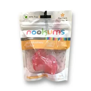 NEW! Nookums Paci-Plushies Pacifier Replacements, 2-Pack Pink
