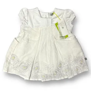NEW! Petit Lem Baby Girl Size 3 Months Ivory Embroidered Boutique Dress
