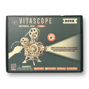NEW! Robotime Vitascope Gears & Projector 183-Pc Wooden 3D Mechanical Puzzle