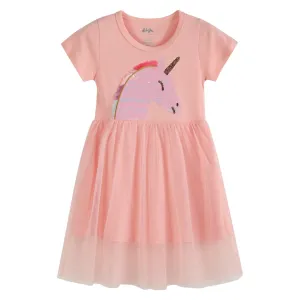 NEW! Ruffles by Tutu and Lulu Size 4T Pink Sparkly Unicorn Tulle Dress