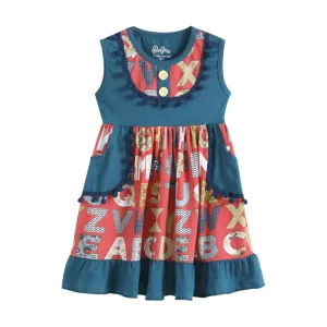 NEW! Ruffles by Tutu and Lulu Size 6 Pom-Pom Sleeveless Pocket Dress