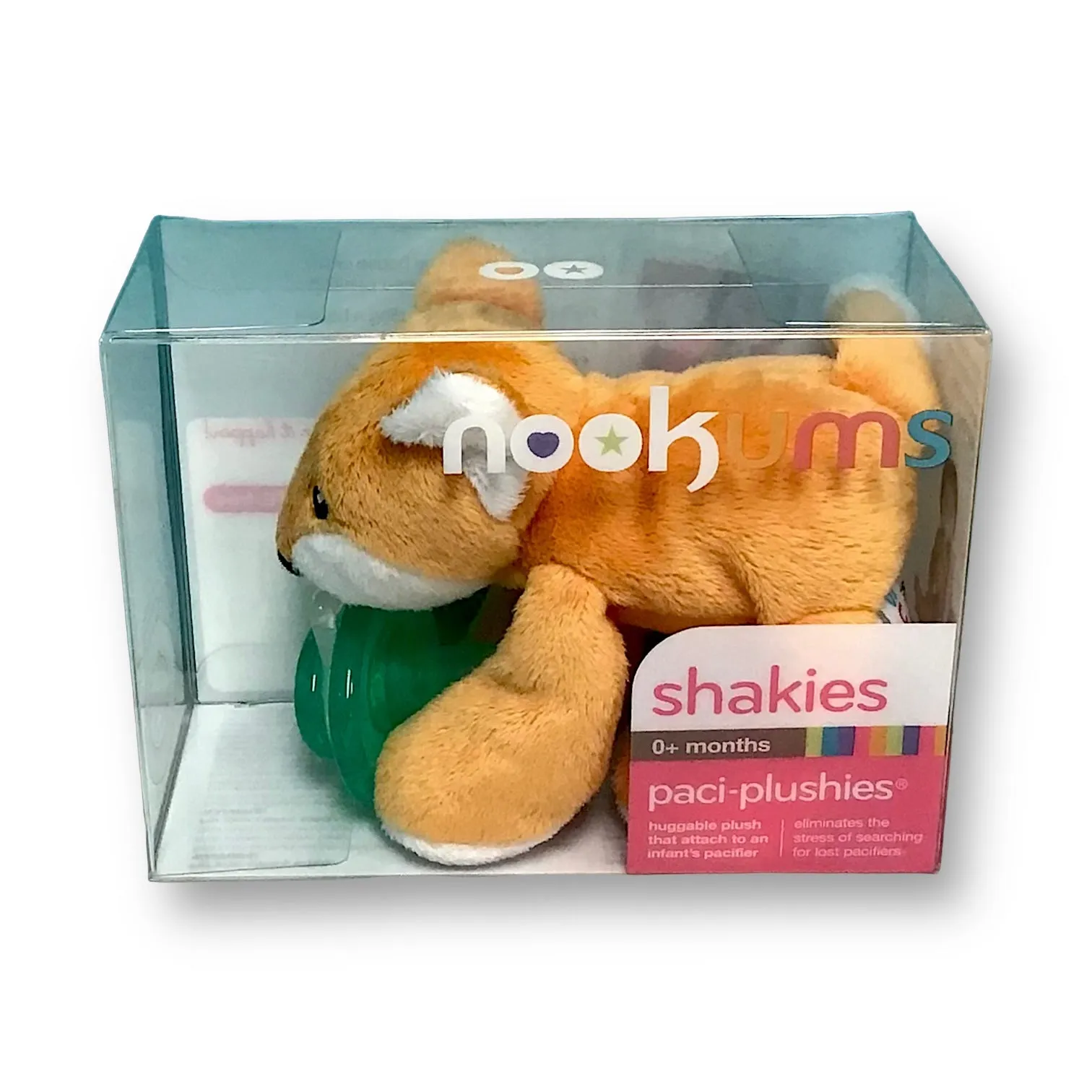 NEW! Set of 4 Nookums Paci-Plushies Buddies Plush Pacifier Clips Collection