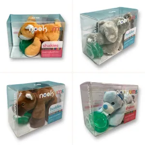 NEW! Set of 4 Nookums Paci-Plushies Buddies Plush Pacifier Clips Collection