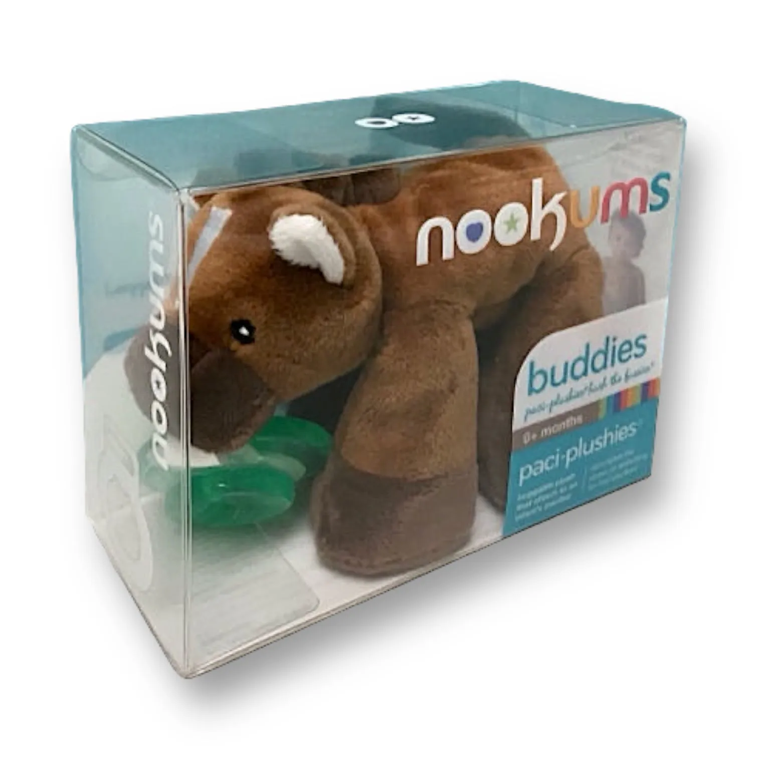 NEW! Set of 4 Nookums Paci-Plushies Buddies Plush Pacifier Clips Collection