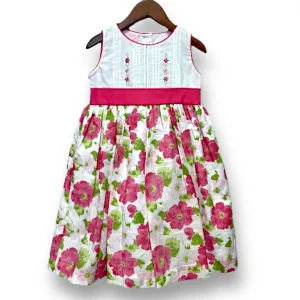 NEW! Toddler Girl Size 2T Boutique Dress Pink & White Floral Print Sundress